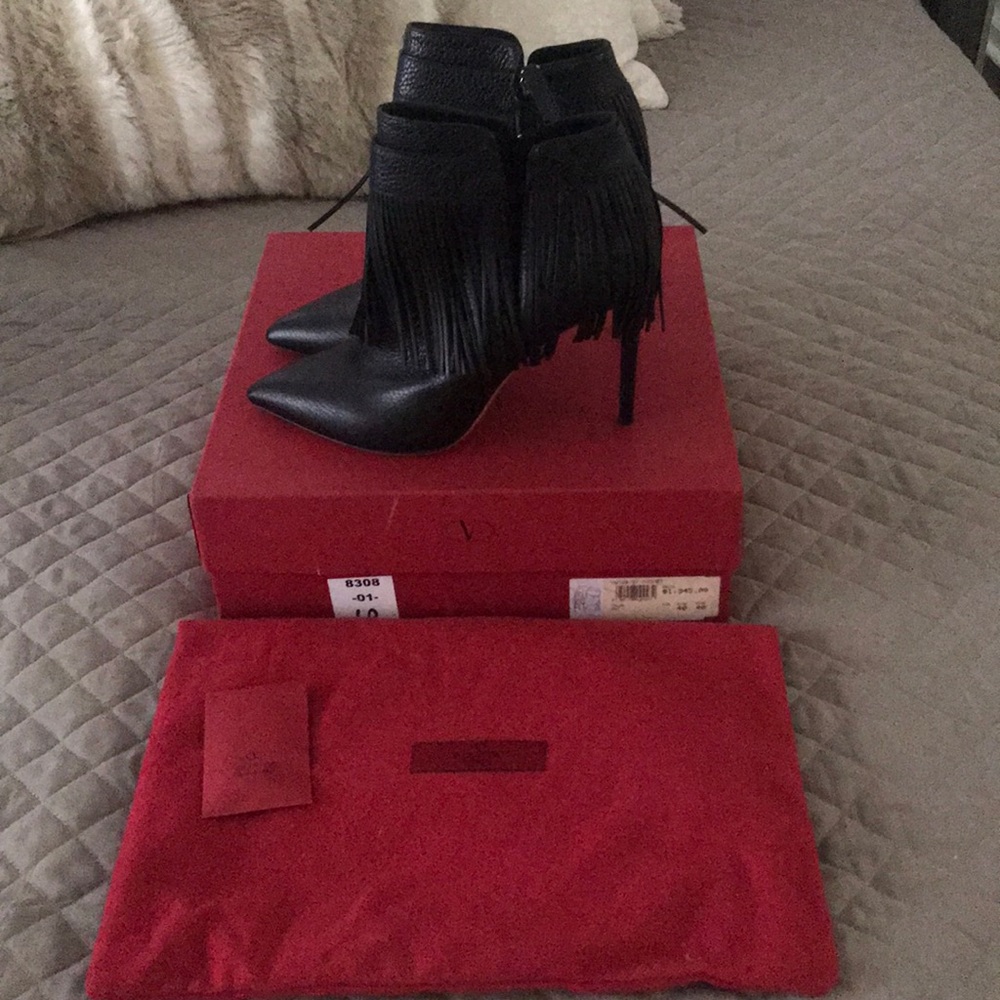 Valentino Garavani Fringe Booties